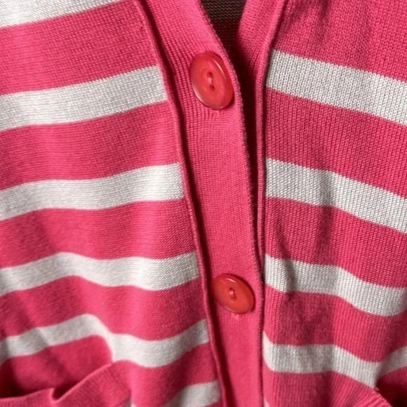 Tommy  Hilfiger long striped button front cardigan,women Large.100% Pima cotton - Picture 16 of 16